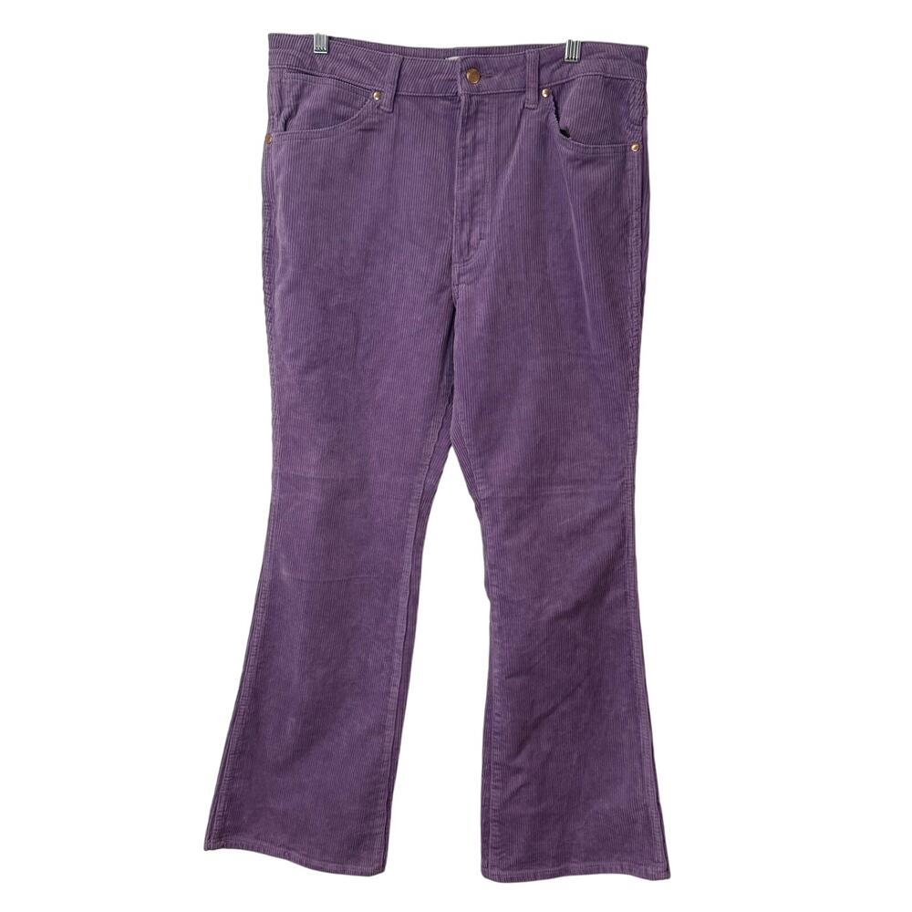 Wrangler Women's Westward High Rise Boot Pants Corduroy Western Purple 31 x 30